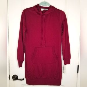 bebop Hoodie Sweatshirt Dress with kangaroo pocket